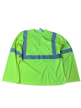 3/$15 WASIP Hi-Vis Long Sleeve Safety Shirt XL - CSA Class 2 Level 2 Yellow